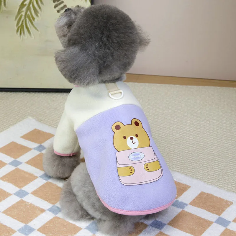 Ropa de lana para perros, jersey de invierno, suéter con capucha para perros pequeños, perro salchicha, Chiwawa Shih Tzu, ropa para mascotas, sudaderas con capucha para cachorros - imagen 5