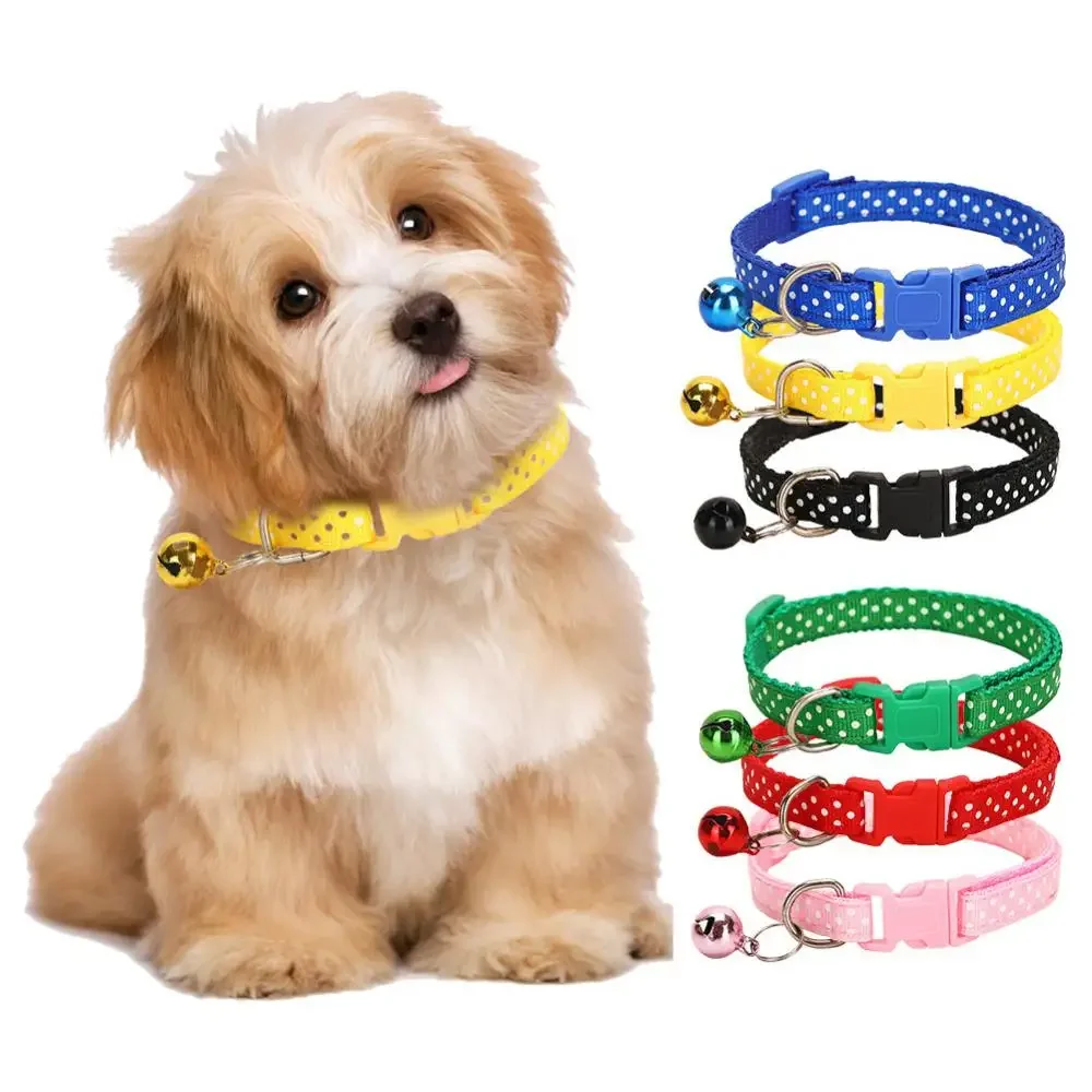 Collar ajustable de nailon para gatos y perros, Collar pequeño Universal de separación rápida con campana, suministros para mascotas, accesorios para gatitos - imagen 2