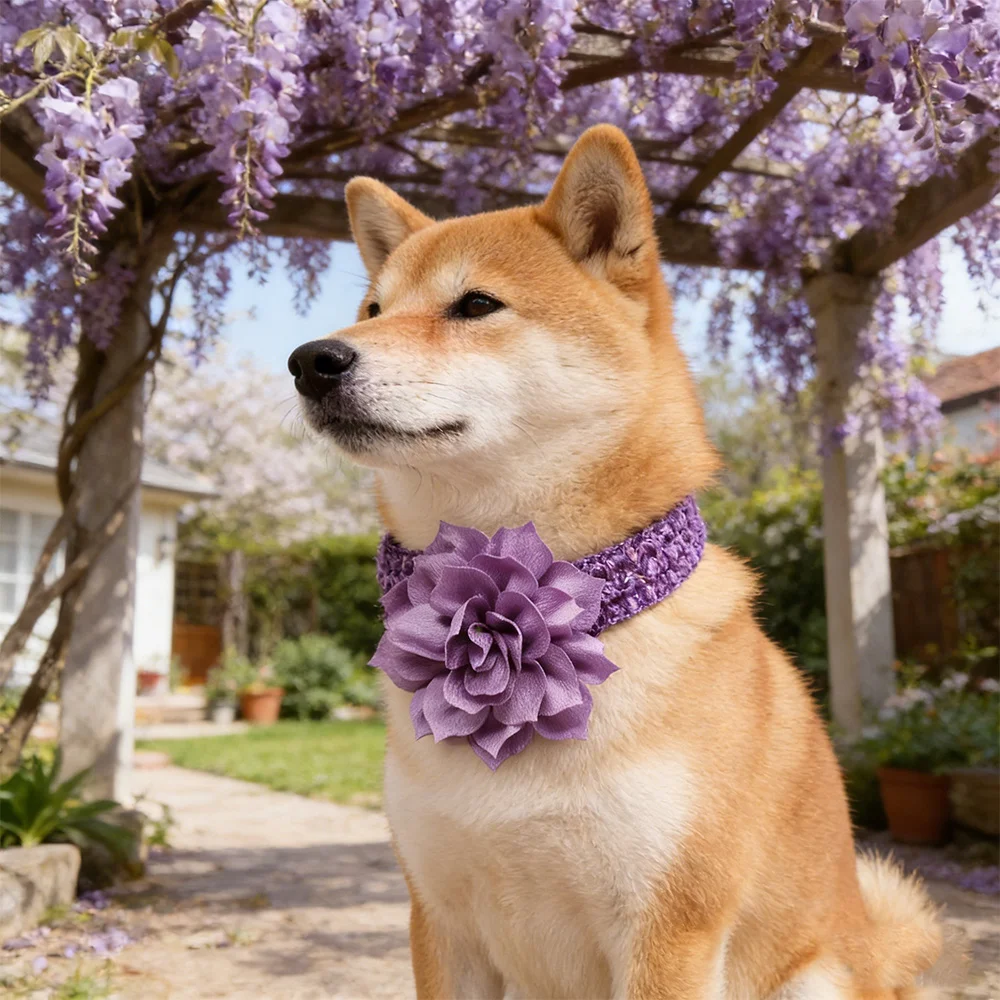 Lazos elásticos para perros y gatos con diseño floral de primavera - imagen 2