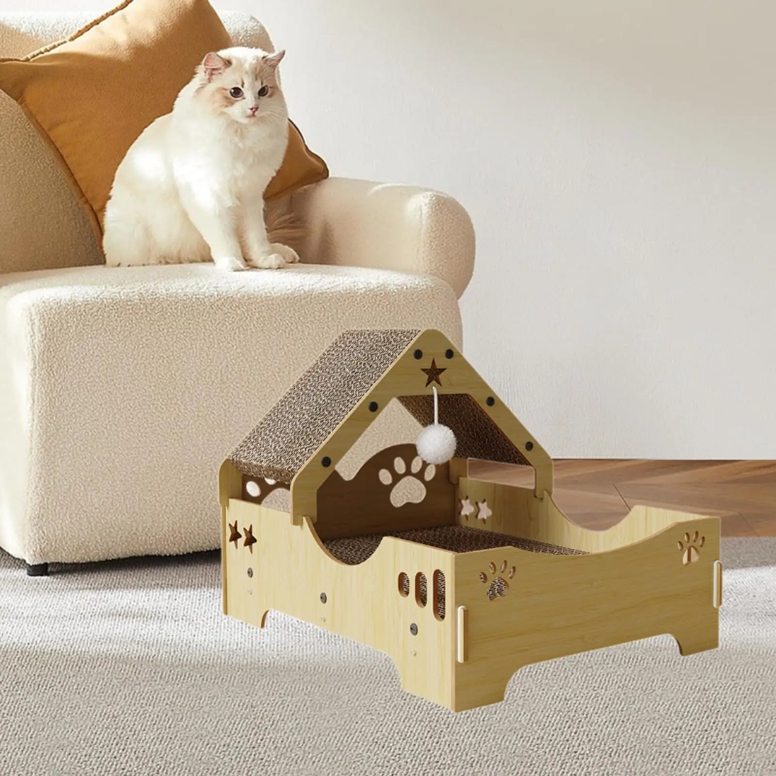 Cardboard Cat House Versatile Thickened Home Decoration Scratching Pad House
