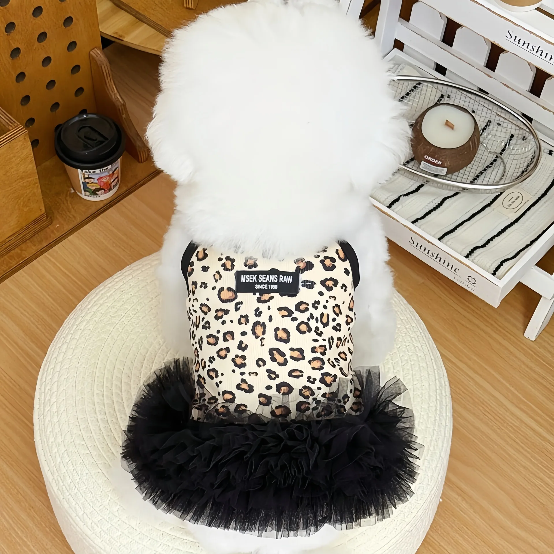 Vestido tutú leopardo para perros pequeños - Ropa de fiesta y fotos - imagen 5