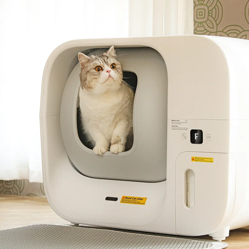 Caja de arena automática grande para gatos – anti-salpicaduras - imagen 3