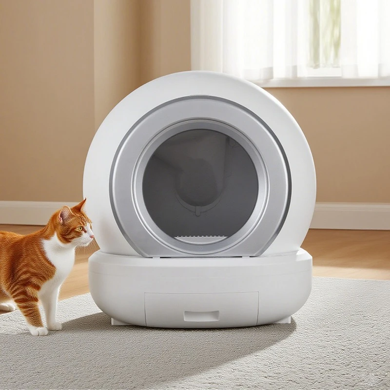 Caja de arena automática para gatos, caja de arena para gatos autolimpiante inteligente, inodoro cerrado para mascotas, caja de arena para gatos de gran capacidad con Control por aplicación - imagen 3