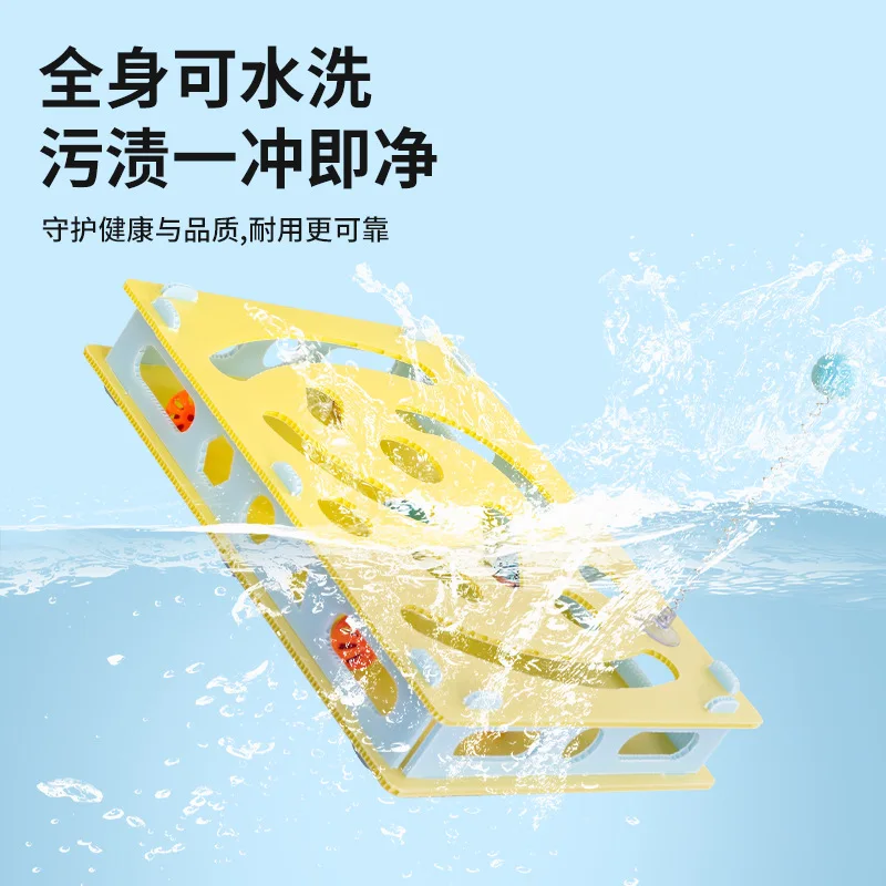 Nuevo juguete educativo para gatos con agujeros, campana para mascotas, plato giratorio, palo para gatos, artefacto para aliviar el aburrimiento, juguete para mascotas - imagen 2