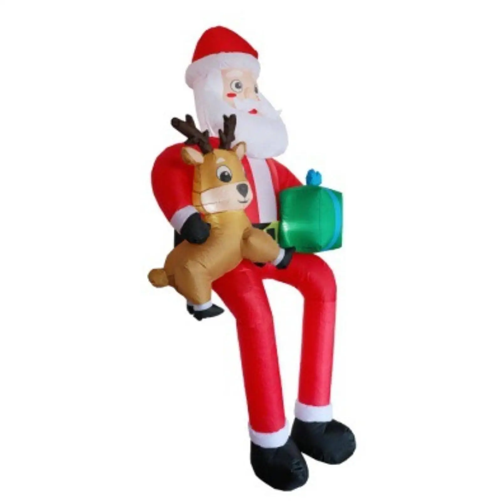 Christmas Inflatable Santa Xmas Decorations Sitting on The Roof Cute Inflatable Christmas Inflatable Santa Xmas Decorations Sitting on The Roof Cute Inflatable