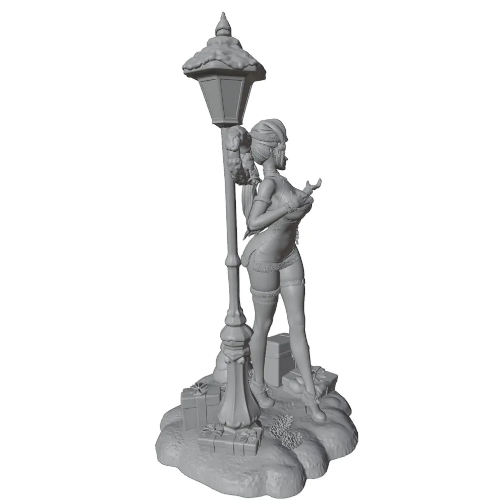 Figura anime impresa 3D – Kit garaje sin montar ni pintar gris