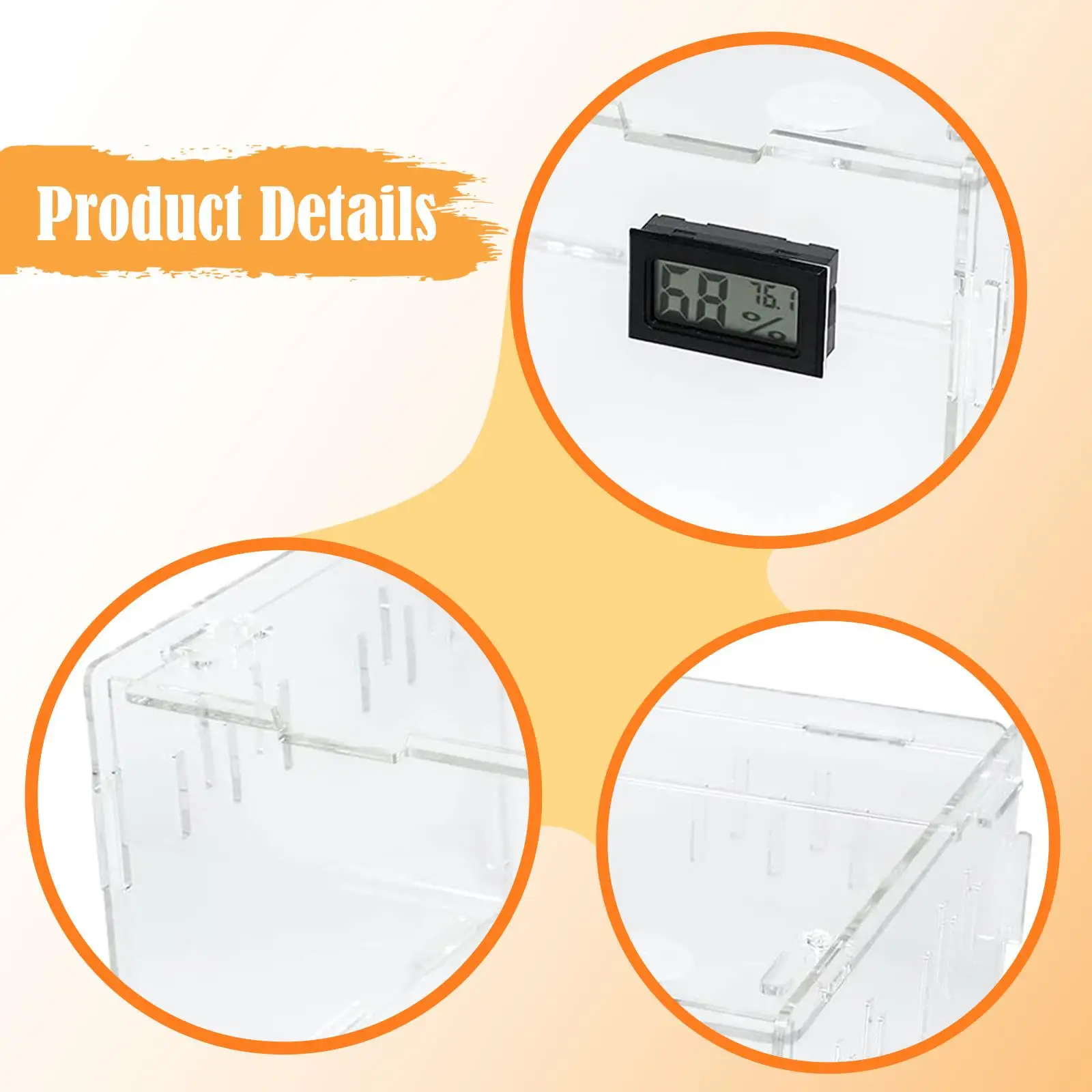 Terrario para reptiles, tanque de cría, caja de cría, contenedor para incubar