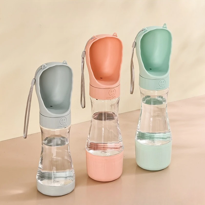 Botella de agua portátil para perros pequeños y grandes, cuencos para caminar a prueba de fugas para exteriores, suministros para Bulldog Francés - imagen 3