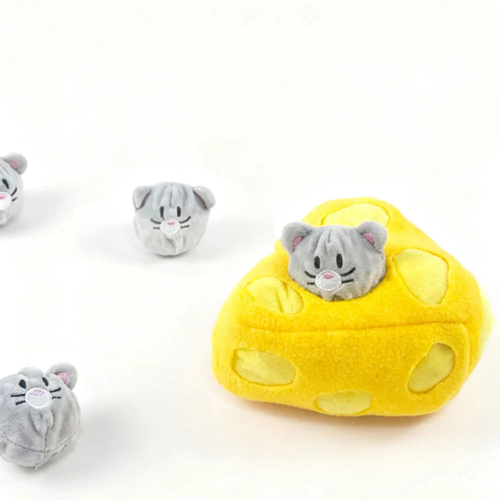 Juguete para perros con alimentación lenta Snuffle, juguete interactivo de felpa para ocultar el tratamiento chirriante, juguete para masticar Molar para cachorros, mascota de estimulación Mental