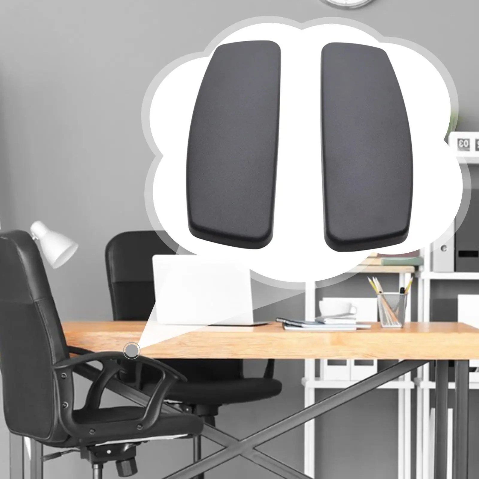 Reposabrazos de repuesto acolchados para silla de oficina ergonómica - imagen 3