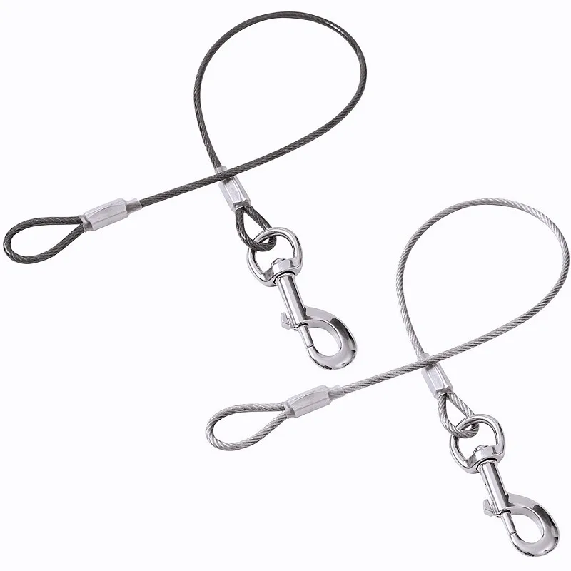 Correa para perro, cuerda extensible, correas para perros, correa extensible a prueba de masticar para caminar para perros, cadena de acero inoxidable para perros, cuerda de tracción, cadena para mascotas - imagen 4