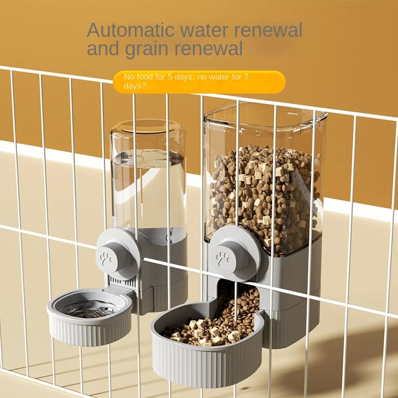 Dispensador de agua colgante para mascotas, jaula colgante para perros, cuenco para gatos, alimentador automático, botella de agua - imagen 2