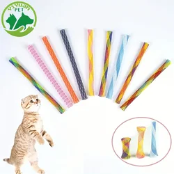 Palo interactivo con resorte para gatos – Juguete rascador elástico