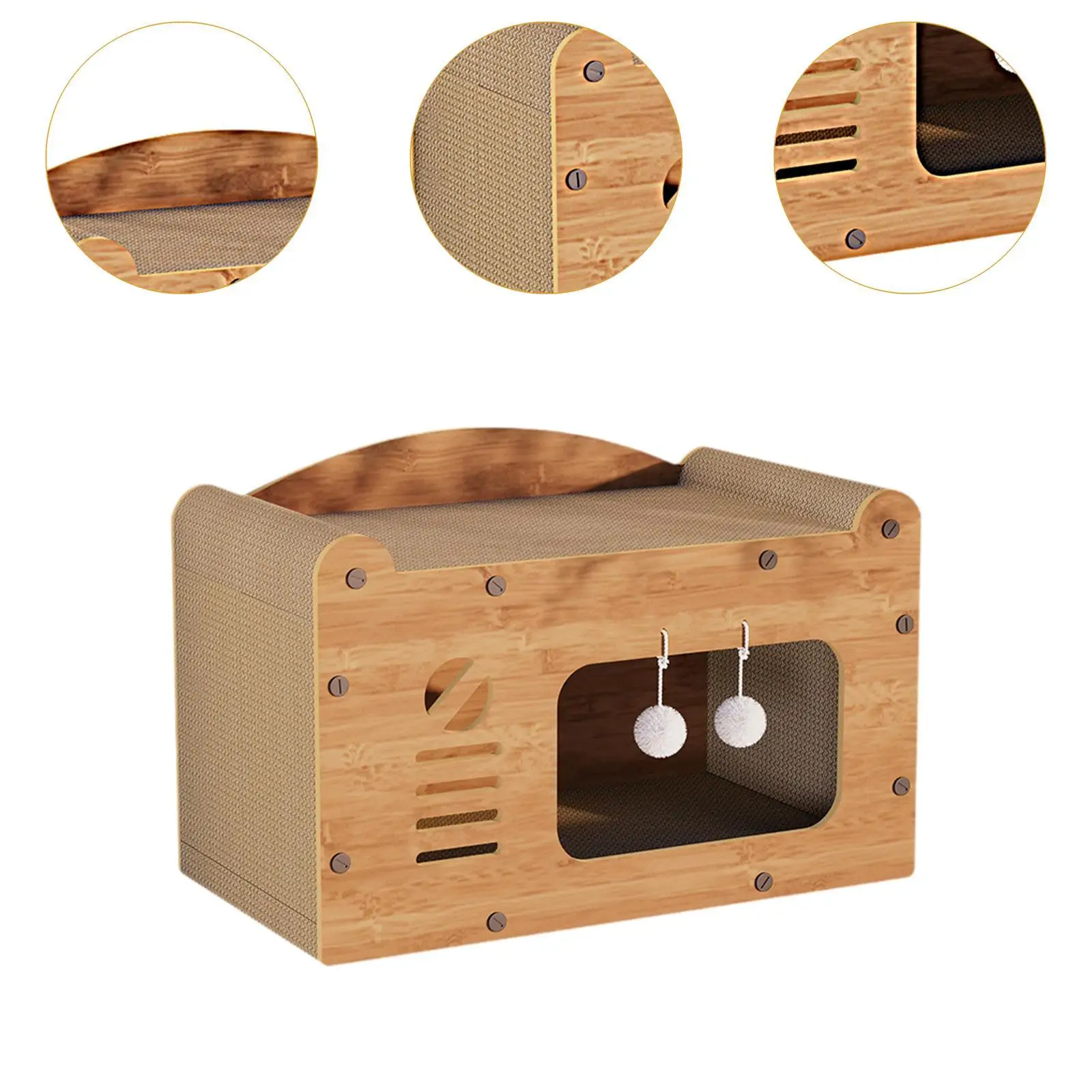 Cat Scratcher Cardboard House Cozy Cat Scratch Pad for Cat Kitten Resting Cat Scratcher Cardboard House Cozy Cat Scratch Pad for Cat Kitten Resting