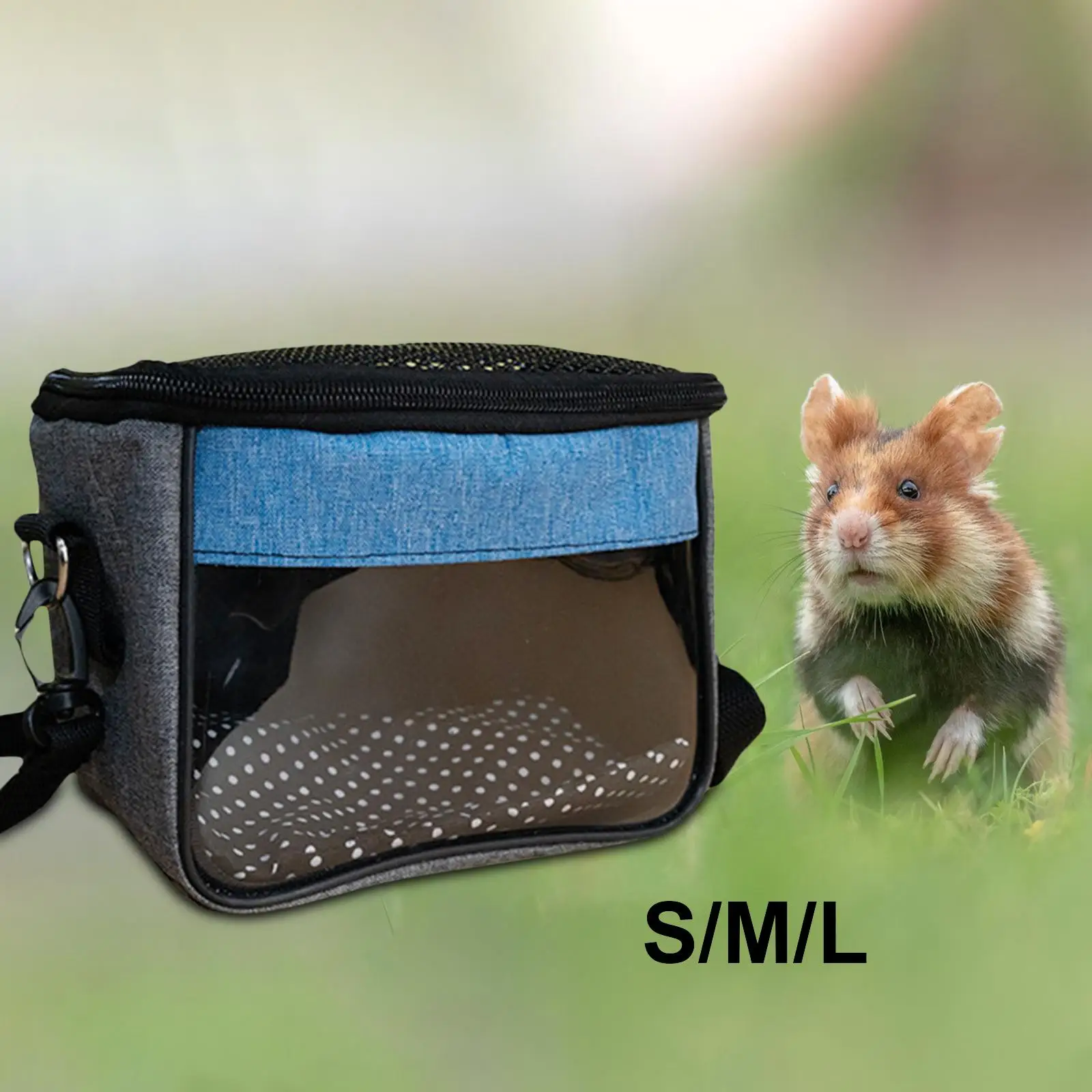 Bolsa de transporte portátil para mascotas, bolsa de viaje para hámster, bolsa de salida transpirable para Conejo, ardilla, Chinchillas, ratas, planeador de azúcar - imagen 4