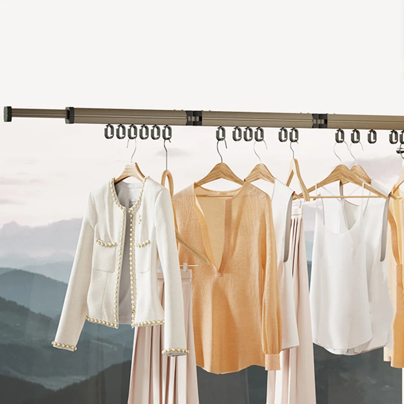 Sliding Clothes Drying Rack, Aluminum Alloy Folding Drying Rack, Wall-mounted Collapsible Drying Rack, Space Saver Clothes dryer - imagen 5