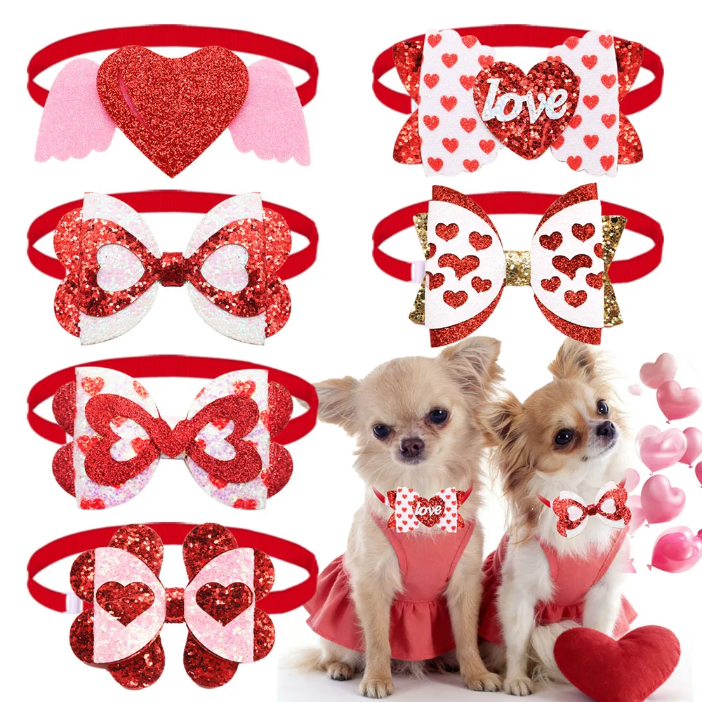 Pajarita roja San Valentín para perro y gato – Accesorio Estilo amor