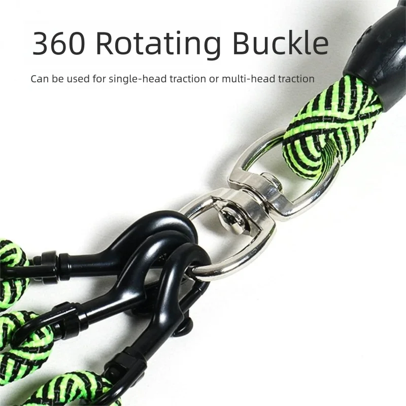 Correa reflectante doble para perro, piombo para mascotas con mango, correa de entrenamiento para caminar sin enredos de nailon resistente para perros grandes y medianos - imagen 3