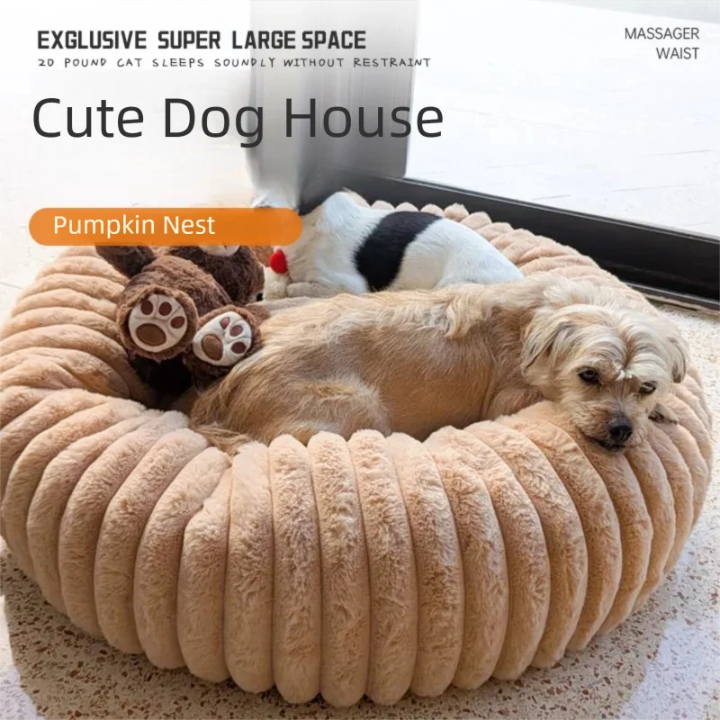 Cama redonda para perros medianos y gatos – Suave cálida