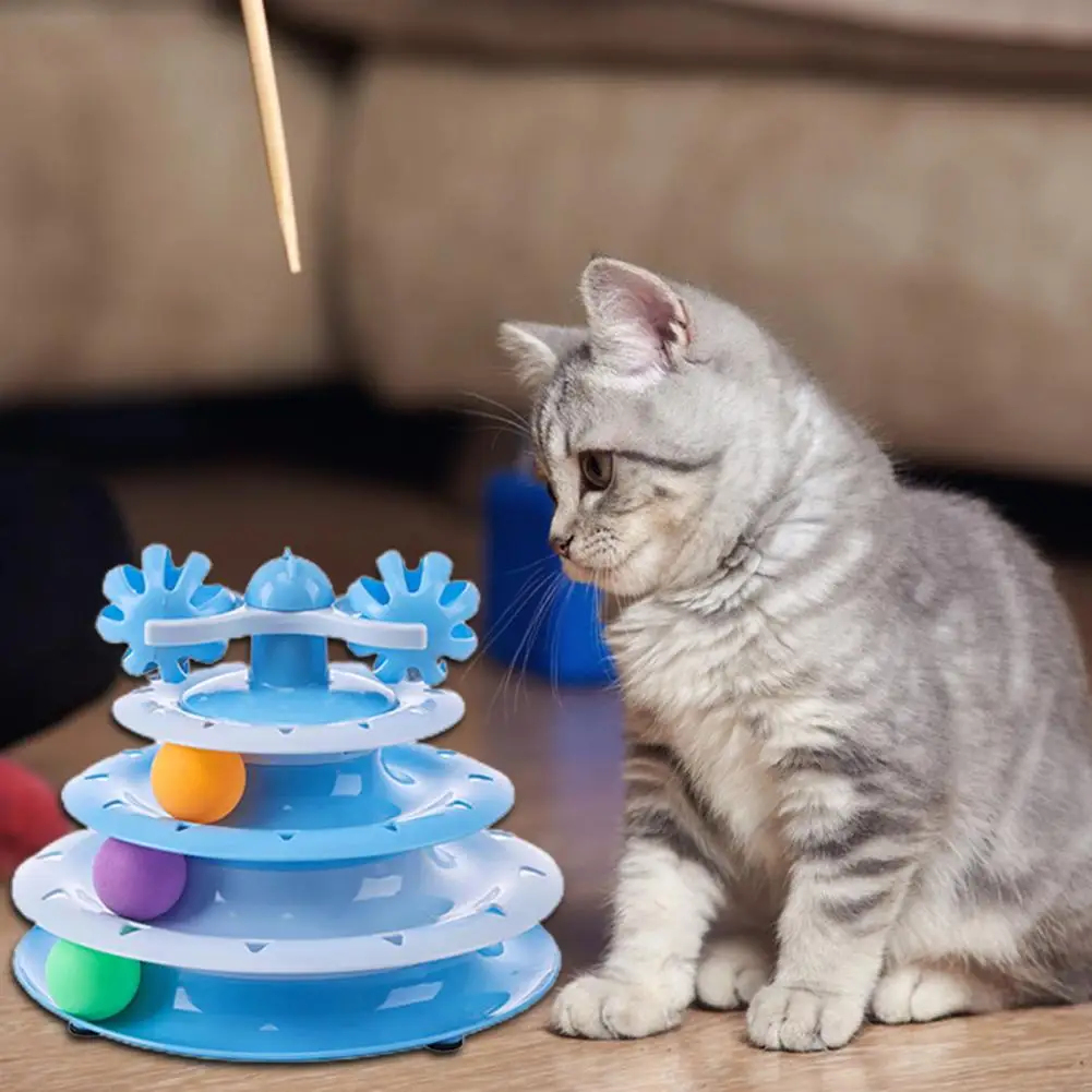 Juguete interactivo para gatos, juguete para gatos de múltiples formas, atrapar bolas giratorias - imagen 3