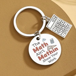 Llavero personalizado regalo profesor matemáticas fin año hombre mujer