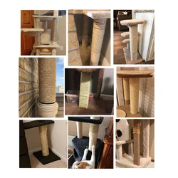 Poste rascador sisal natural para gatos – protege muebles