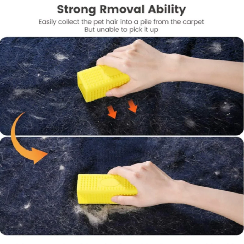 Removedor de cepillo de pelo de perro de goma hueca de silicona, muebles de coches, alfombra, cepillo limpiador de ropa para perros, suministros para mascotas, removedor de pelo de perro - imagen 5