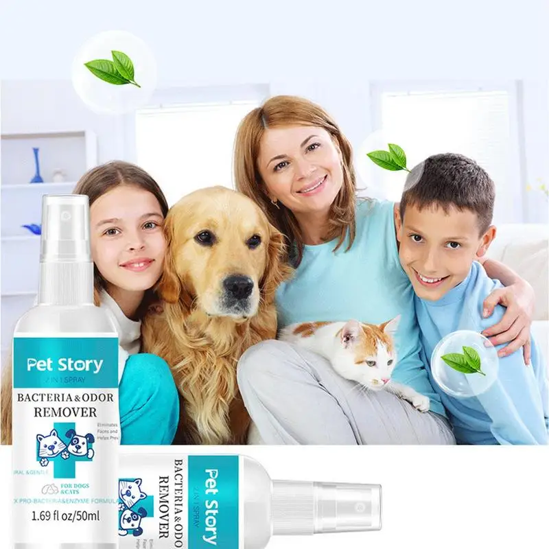 Espray eliminador de olores para perros, Spray eliminador de olores para perros, suministros de baño para perros, Perfume para perros de larga duración después del baño, 50ml - imagen 2
