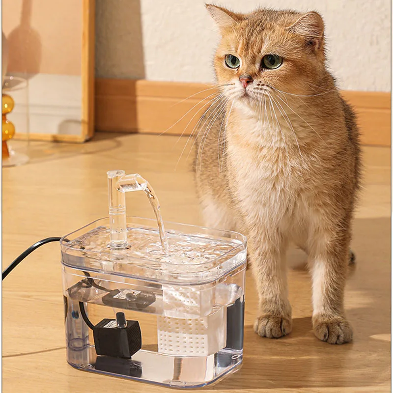 Fuente de agua con filtro de recirculación automática para gatos, dispensador de agua para perros, tazón de bebida silencioso eléctrico para gatos, bebedero para perros, suministros para mascotas, EU/US/USB - imagen 3