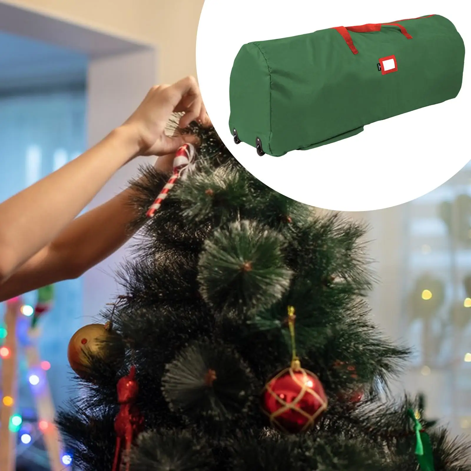 Rolling Christmas Tree Bag Carrier Artificial Xmas Tree Carrier Accessories with