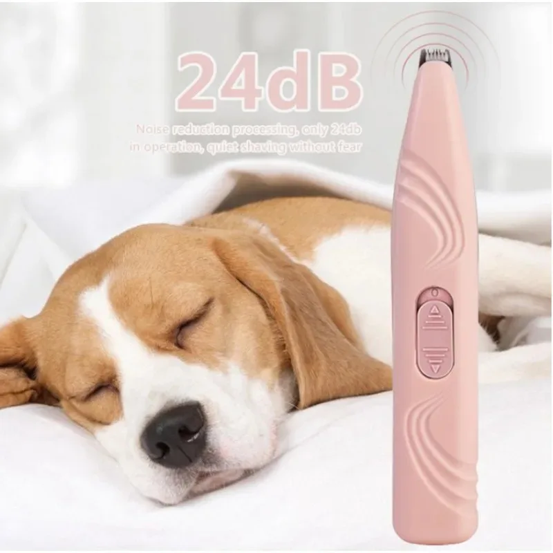 Cortadora de pelo eléctrica para mascotas, cortadora de suelas de pies y orejas para recortar mascotas con baterías y luces LED - imagen 3