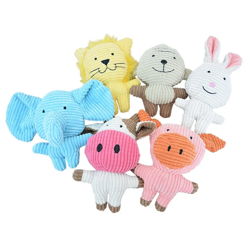 Divertidos animales lindos juguetes de peluche para perros divertido chillón mascota cachorro masticar morder juguete interactivo mascotas perros sonido accesorios suministros - imagen 4