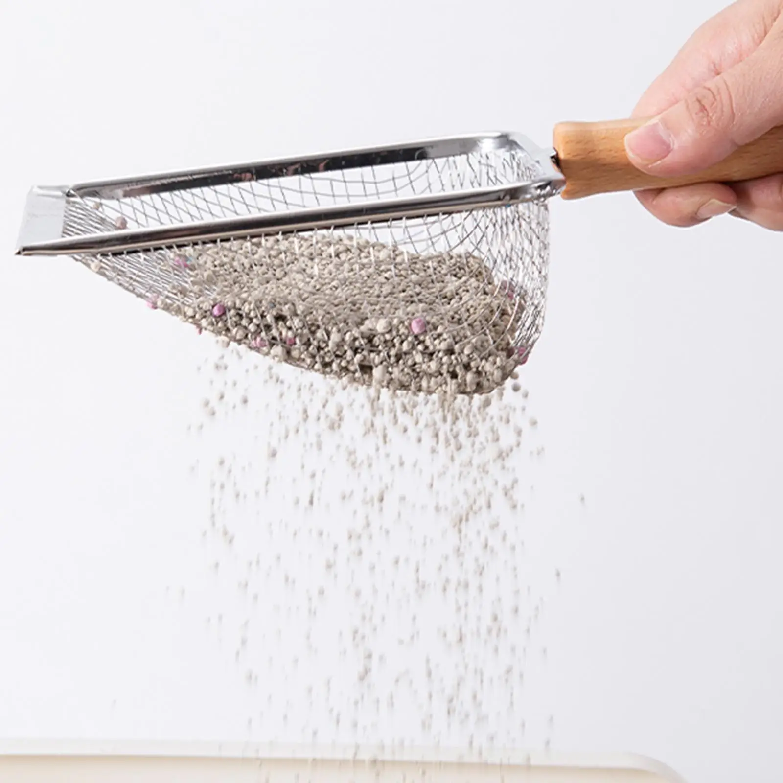 Cat Litter Scooper Kitten Waste Sifting Heavy Duty Cat Sand Toilet Litter Pan Scooper with Handle for Tortoises Small Animals