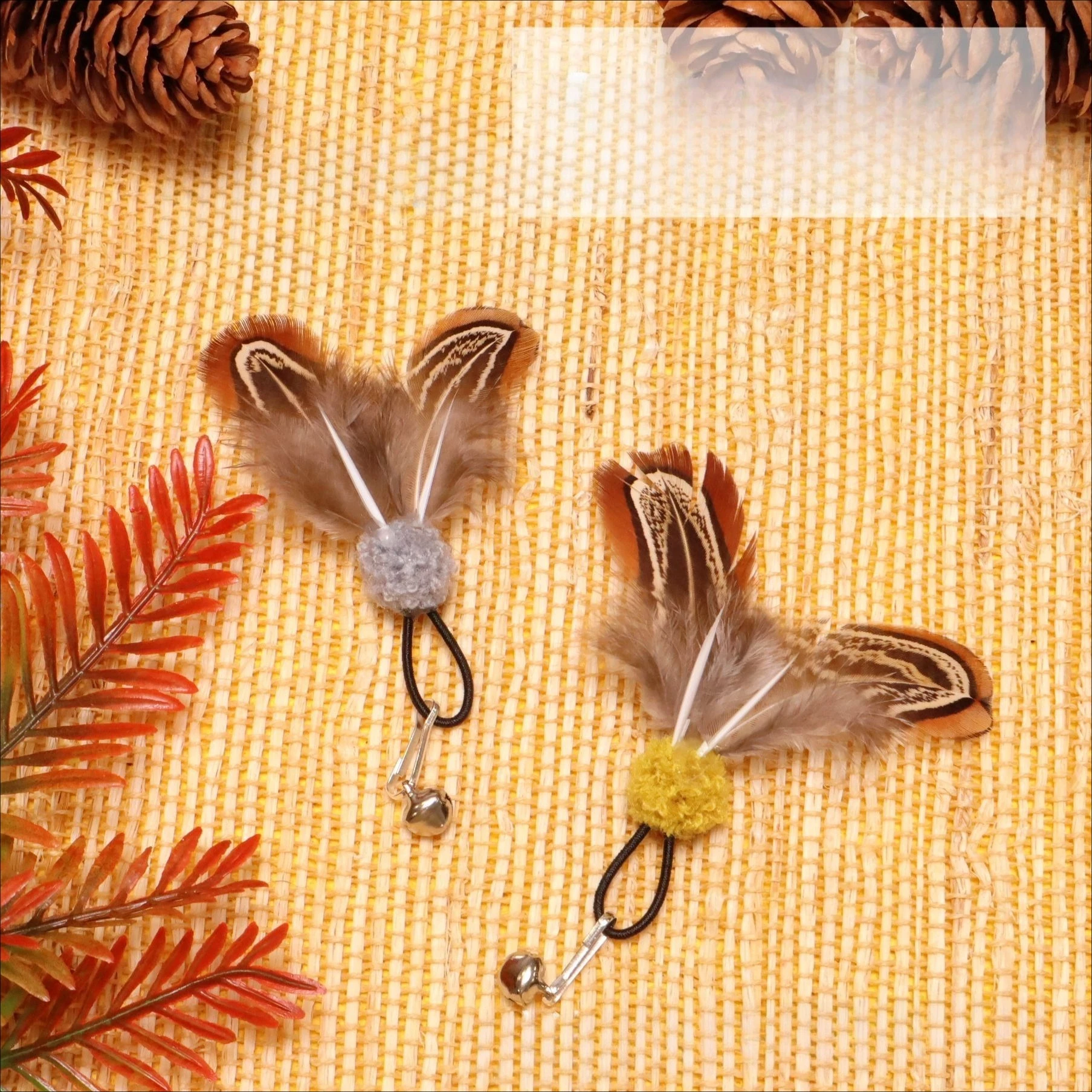 Varita interactiva para gato con insectos y plumas intercambiables - imagen 3