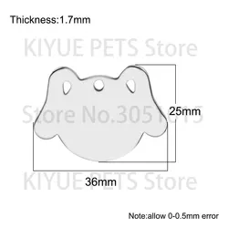 Placa identificación perro personalizada grabado cachorro inoxidable