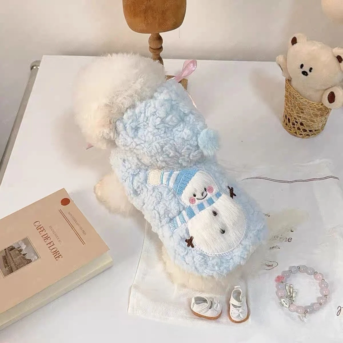 Sudadera de lana con capucha – Abrigo para gato y perro pequeño - imagen 2