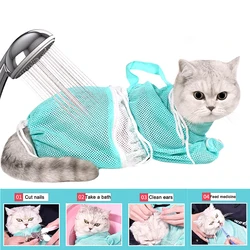 Bolsa de ducha de malla para gatos – Baño fácil y sin estrés