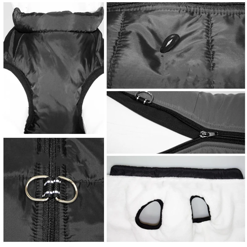 Ropa de invierno para perros pequeños, chaqueta cálida a prueba de viento, acolchada, chaleco, Yorkie, Chihuahua, cachorro, gato - imagen 5