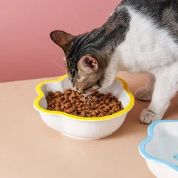 Cuenco de cerámica con forma de pata para gato – comedero decorativo