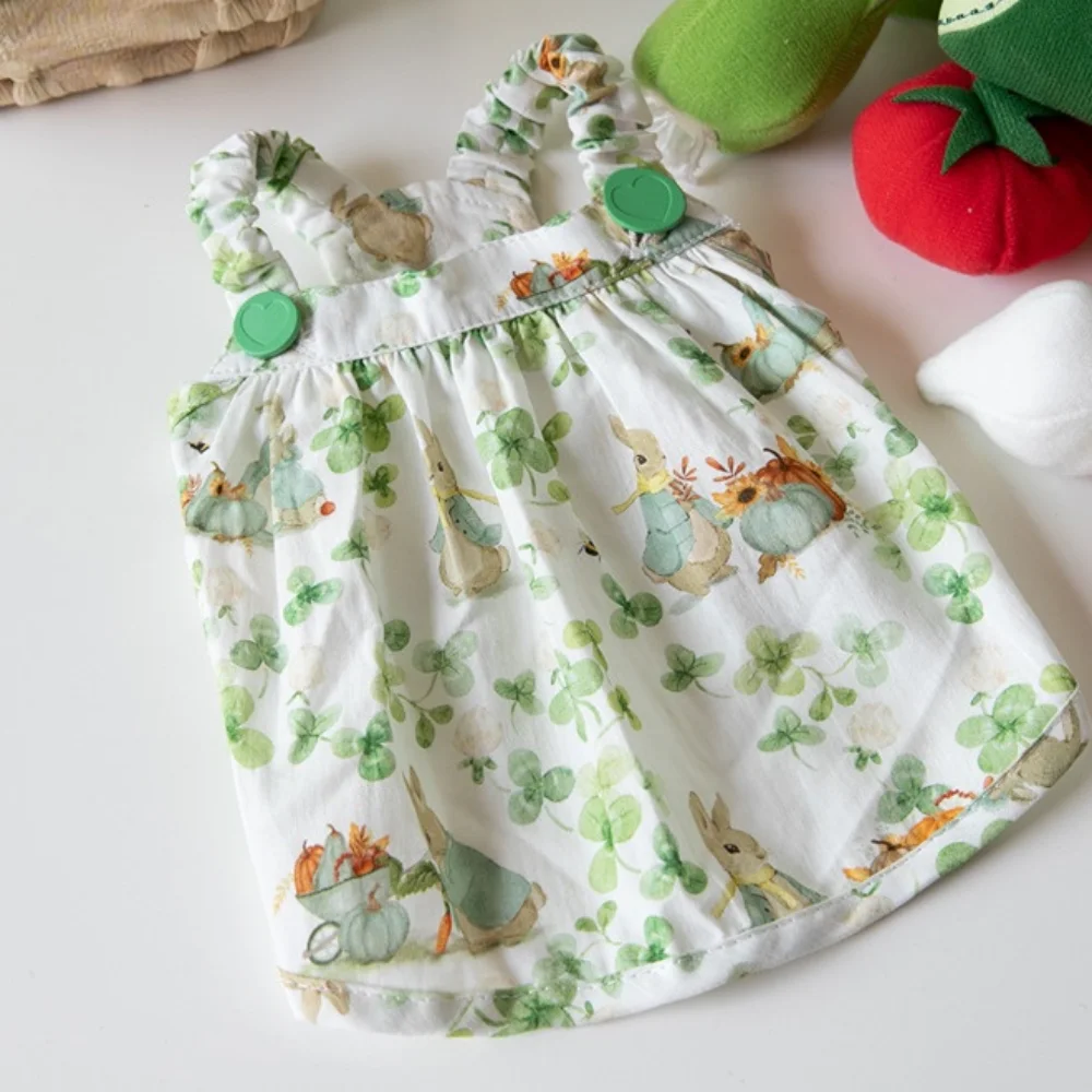 Falda con tirantes para perro, chaleco con estampado de hierba de la suerte, conejo, gato, perro - imagen 5