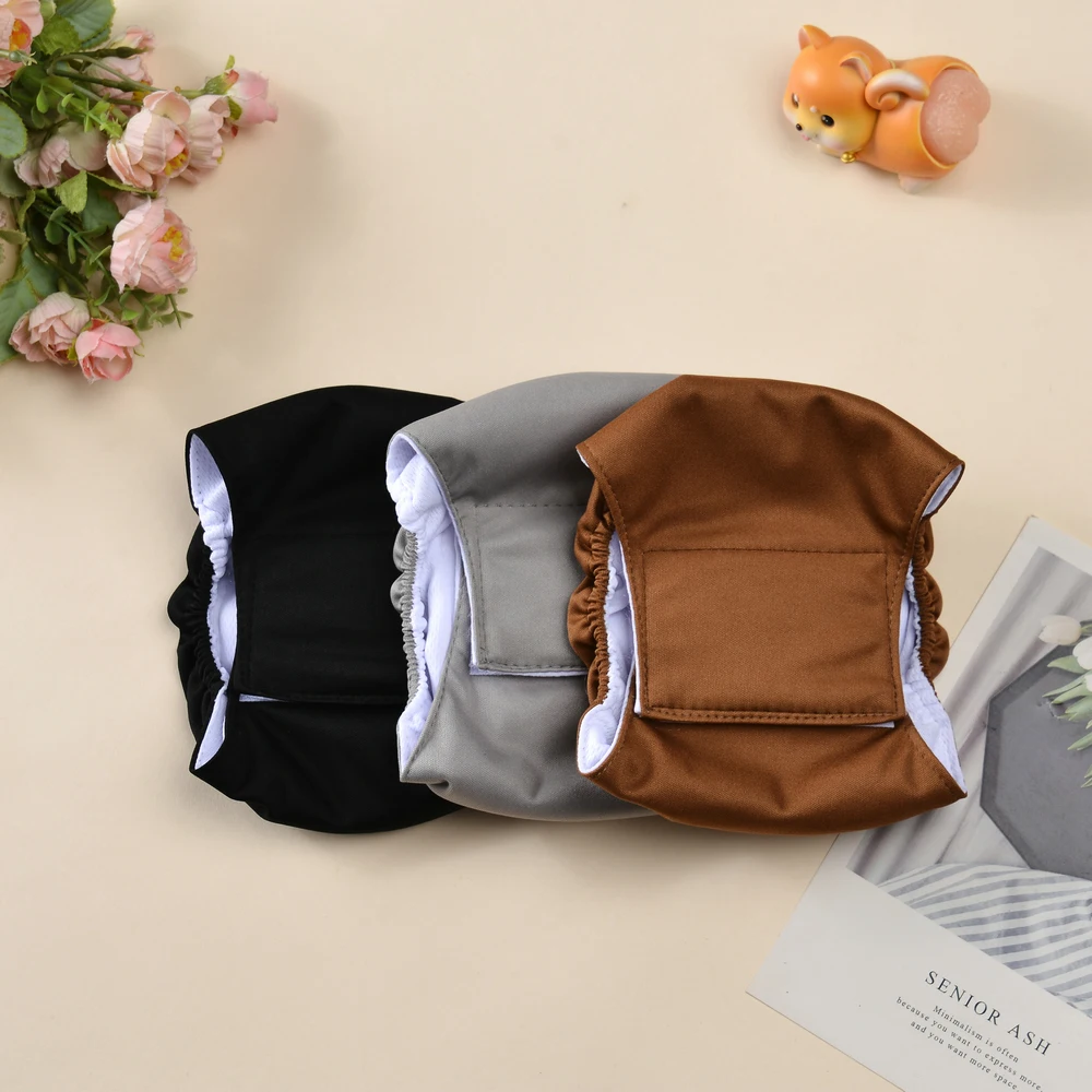 Pañales lavables para perros pequeños, bragas sanitarias reutilizables para mascotas, envoltura para el vientre, pañal a prueba de fugas para cachorros de alta absorción, 3 uds. - imagen 2