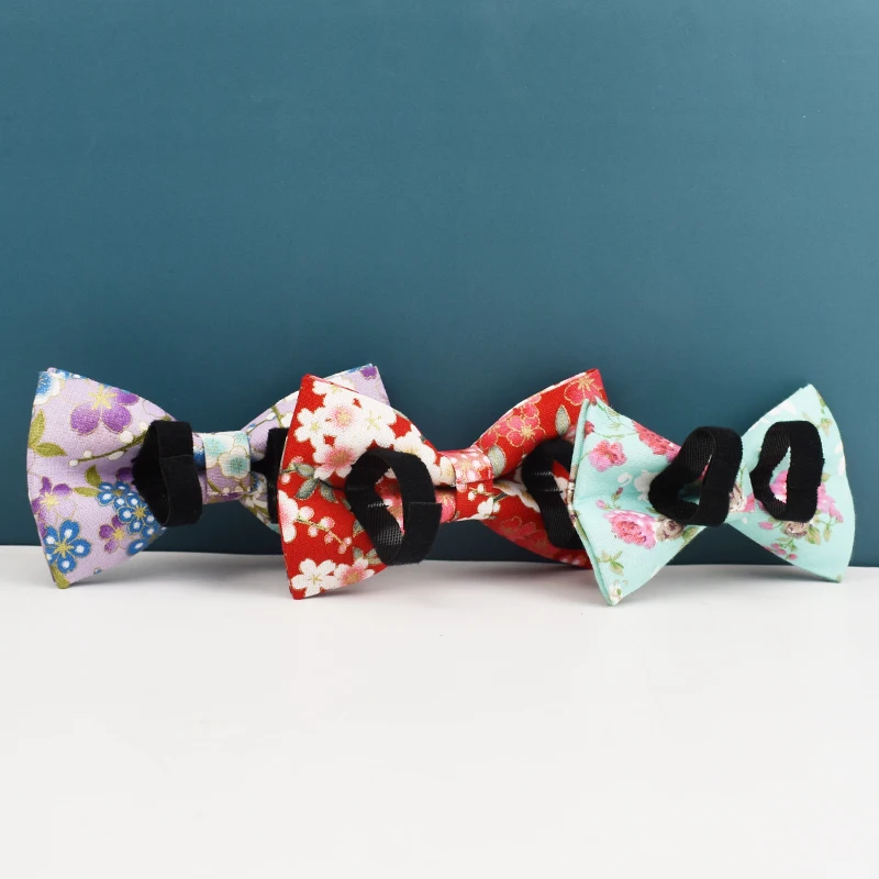 Accesorios para mascotas, Collar para perro, conjunto de arnés, Collar para perro, pajarita, productos impresos para mascotas, collares tácticos de lujo personalizados para perros - imagen 4