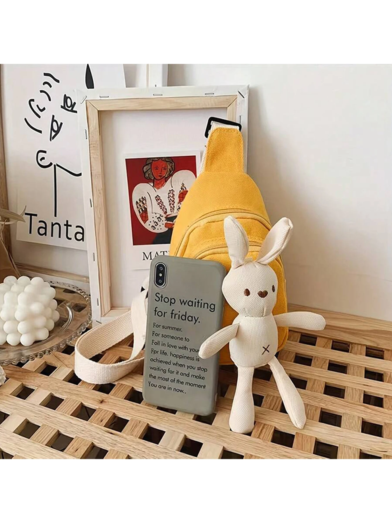 1 rabbit design pet grinding plush toy - Durable rabbit pet plush toy, as a Halloween, Christmas gift - imagen 2