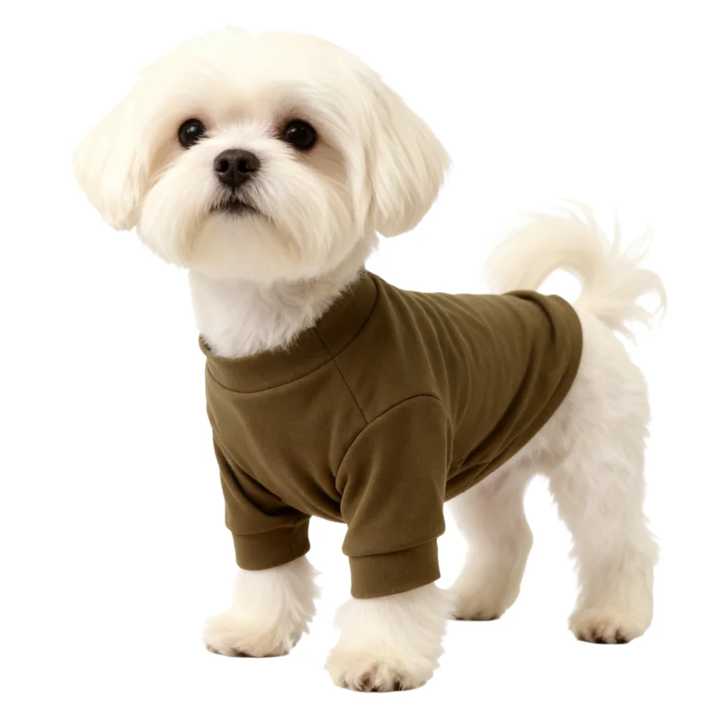 Camisa de fondo para perro a la moda, ropa suave para perros, jersey de lana, sudaderas con capucha para cachorros, camisa de invierno para gatos con mangas, pijamas para Chihuahua - imagen 2