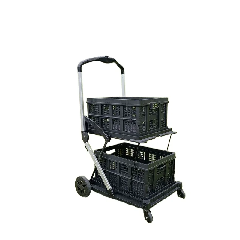 Carro de transporte plegable con ruedas grandes para accesorios de mascotas