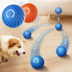 Bola de juguete inteligente para perros, juguete interactivo electrónico para mascotas, bola móvil USB, rebote automático para cachorros, regalo de Navidad, producto para gatos