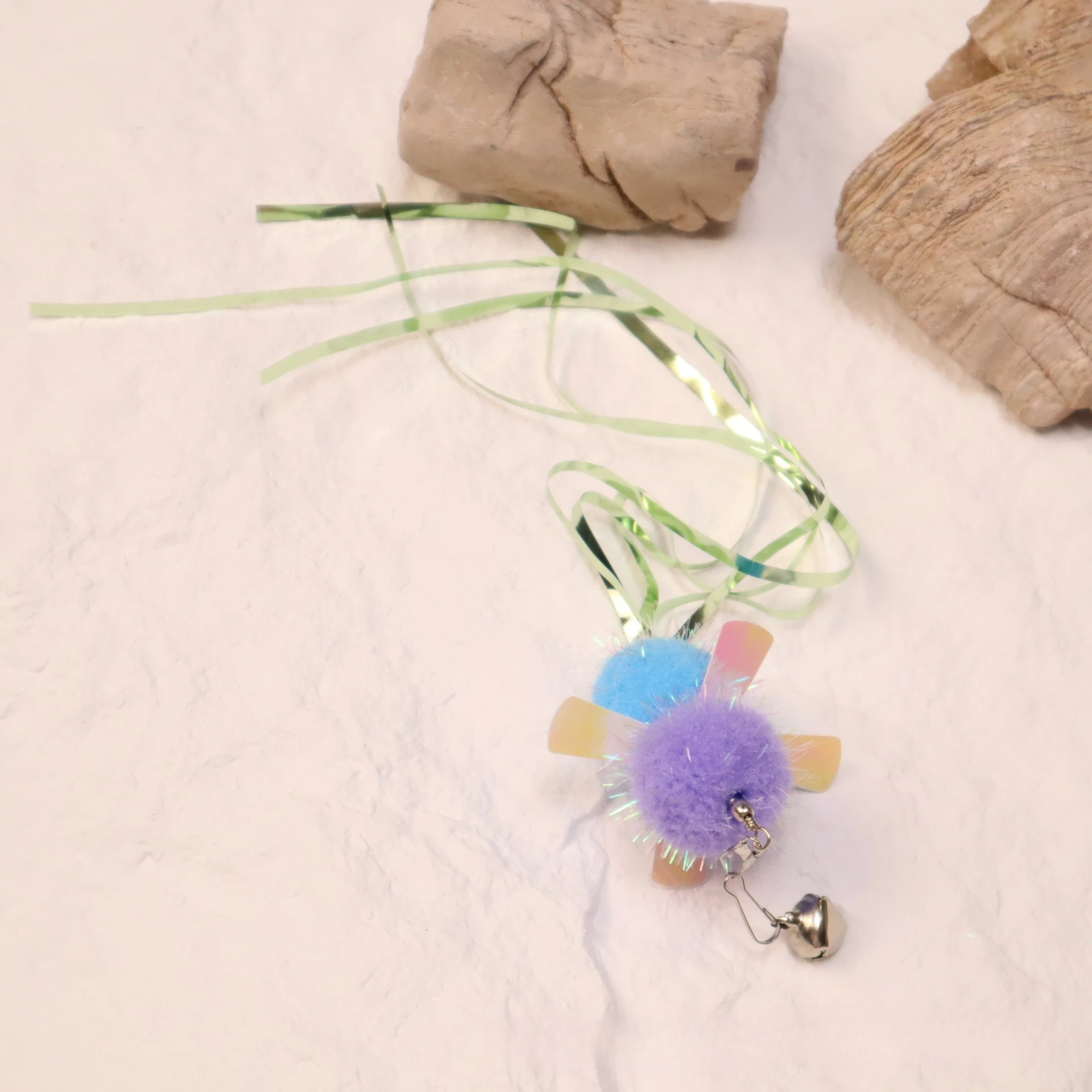 2 uds/3 uds borla pez dorado abeja reemplazar gato palo de burlas insecto gato juguete interactivo juguetes para mascotas para gatito - imagen 3