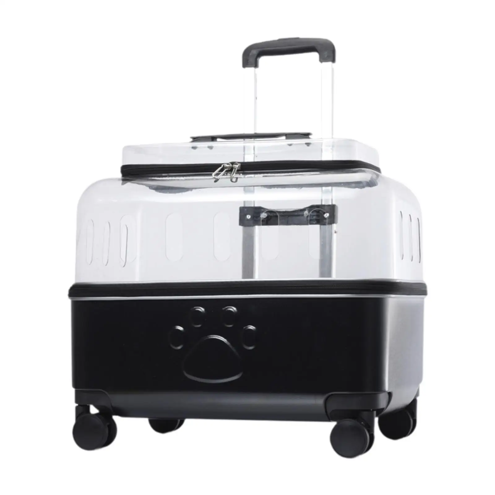 Pet Travel Carrier, Ventilated Kitty Carrier Trolley, Pet Carrier, Cat Carrier Suitcase for Small Dogs