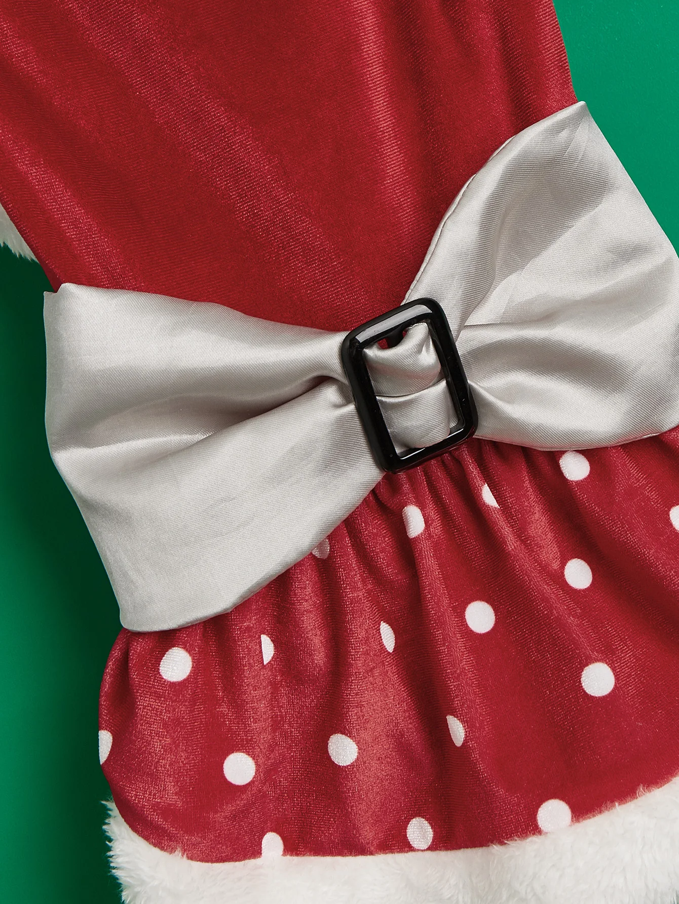 Vestidos de Navidad para perros pequeños, disfraz de lunares para cachorros con lazo, ropa cálida de felpa para mascotas, ropa suave - imagen 5