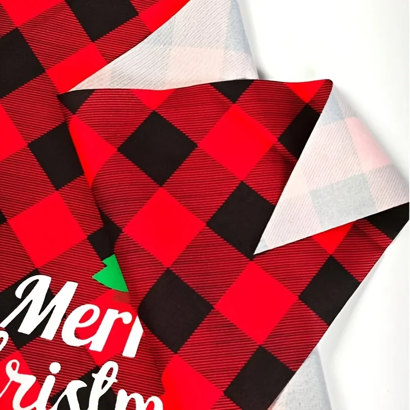 3 unids/set Navidad mascota bufanda triangular Santa Claus muñeco de nieve pañuelos para perros a cuadros gato cachorro Baberos vestir accesorios para perros - imagen 5